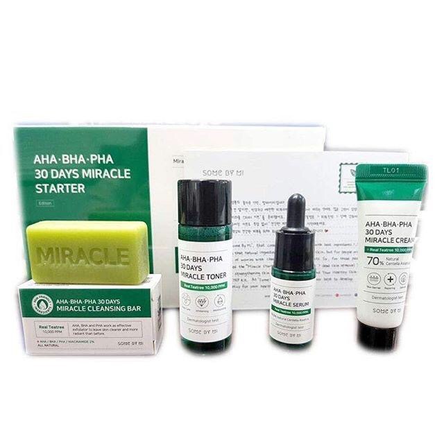 SOMEBYMI Miracle Starter Kit Super Matcha Pore Care Starter Kit Yuja Niacin 30 Days Brightening Starter Kit Truecica Miracle Starter Kit Total Care Serum Trial kit, AC SOS Kit