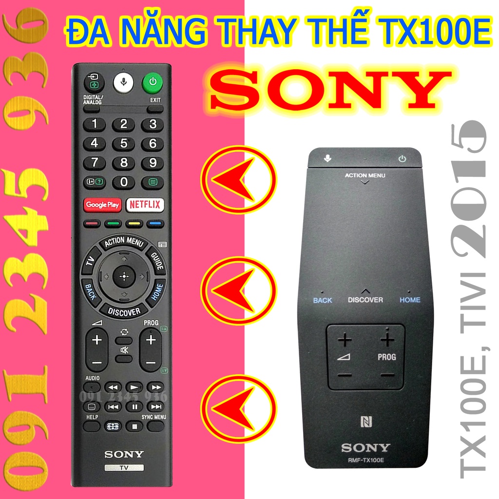 RMF-TX200P &lt;=&gt; RMF-TX100E Remote Điều khiển tivi SONY mẫu năm 2015 có Giọng nói tặng Pin Chính Hãng Hàng Xịn Hàng Sịn