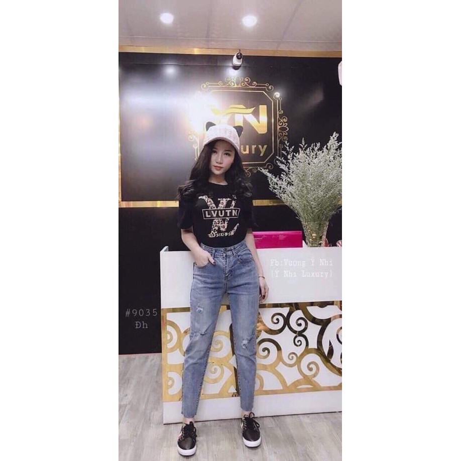 Áo Thun LV đính đá