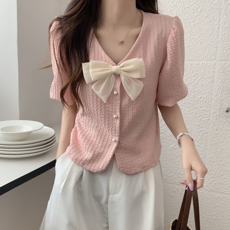 Đầm Nữ Cổ Chữ V Phong Cách Pháp Thời Trang Mùa Hè Mới