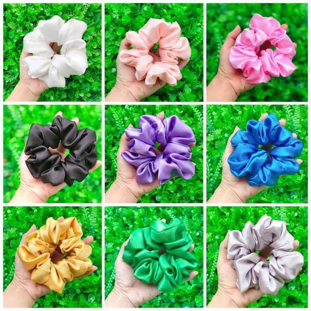 DÂY BUỘC TÓC CỘT TÓC VẢI PHI BÓNG ĐƠN GIẢN SANG CHẢNH CHO NỮ