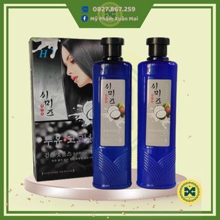 Nhuộm đen phủ bạc tóc collagen tinh chất dừa thảo dược 500mlx2
