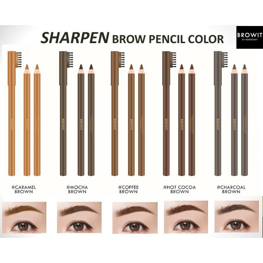 Chì kẻ mày siêu mảnh Browit Sharpen Brow Pencil siêu dễ kẻ và lâu trôi NỘI ĐỊA THÁI