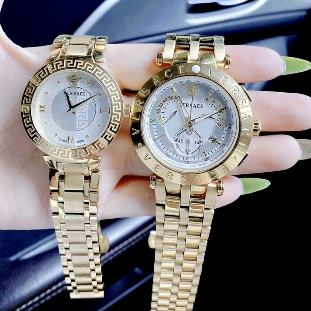 Đồng hồ cặp VS DAPHNIS - VS ANALOGUE DIAL MEN phiên bản steel watch full box