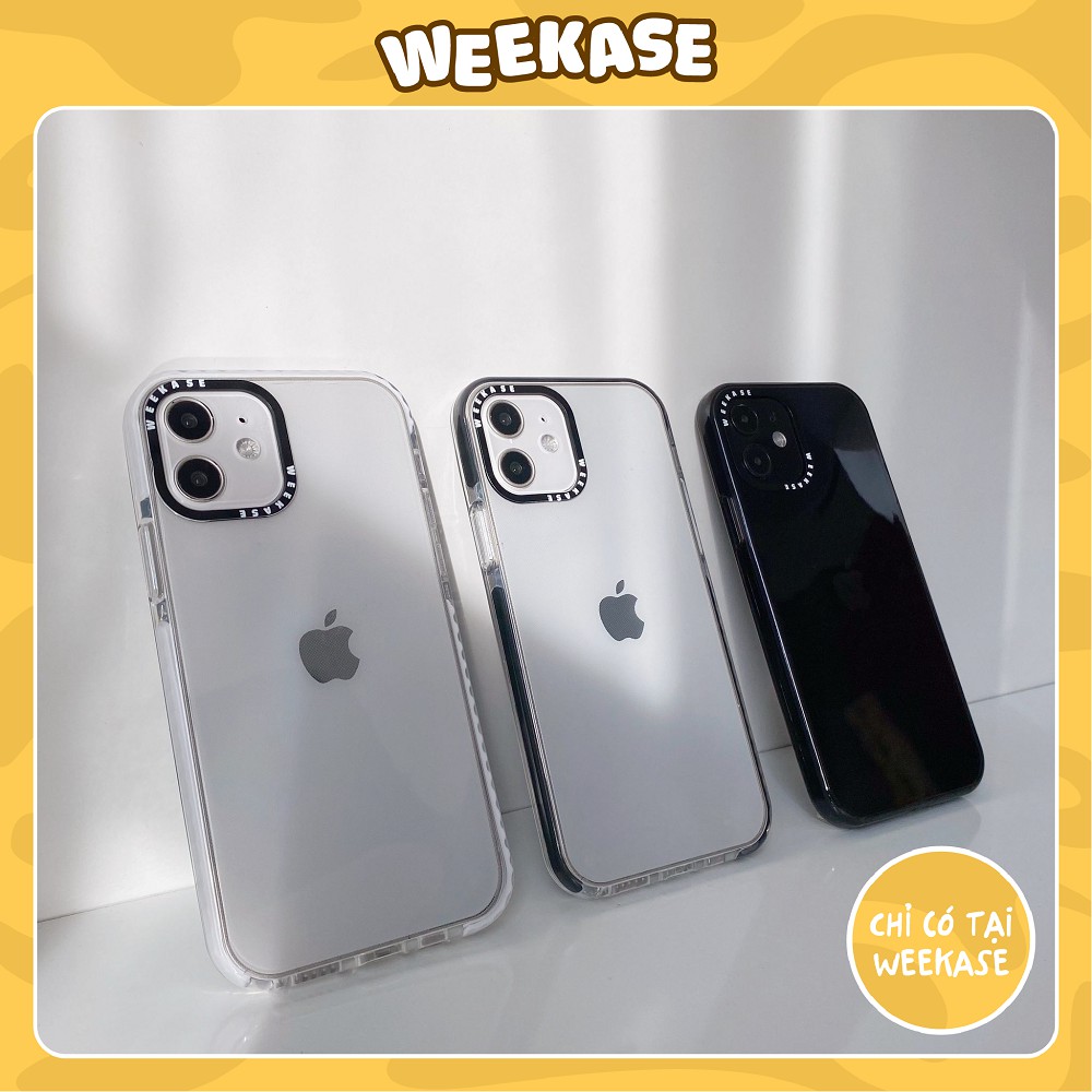 Ốp lưng iPhone trong suốt viền Weekase độc quyền viền chống sốc 3 màu