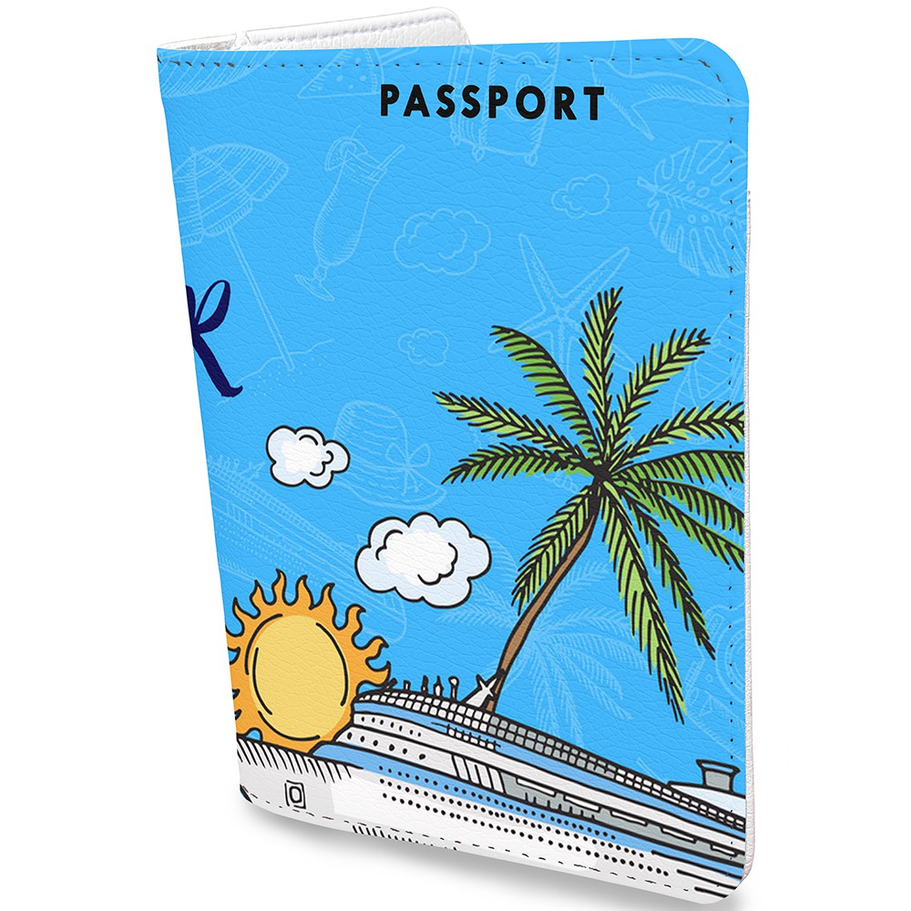 Ví Đựng Hộ Chiếu ENJOY SUMMER - GO TO THE BEACH - Bao Da Passport Và Thẻ Phụ Kiện Màu Sắc - Passport Cover Holder-PPT164