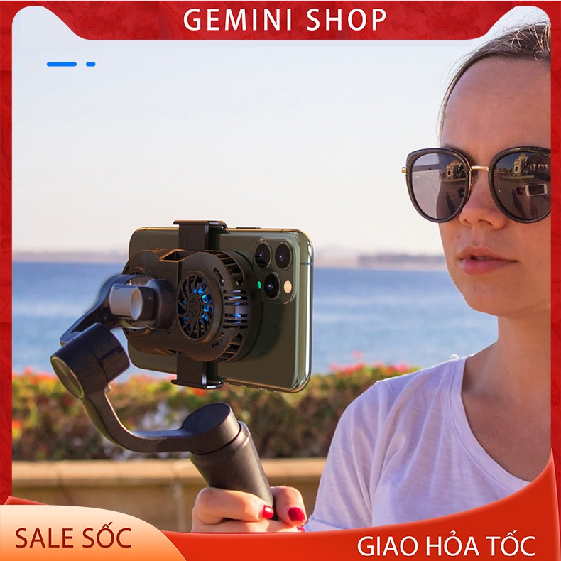 Quạt tản nhiệt điện thoại 2 quạt sò nóng lạnh memo AH102 Gaming giá rẻ GEMINI SHOP