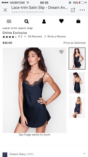 Size m Váy ngủ lụa Victoria Secret