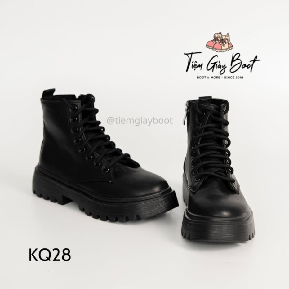 Giày Boot Tiktok KQ28 Cổ vừa đế cực êm ZIPPER bên hông, Giày Bốt Nữ Cổ Vừa Full Box - Tiệm Giày Boot 🍊 🎧