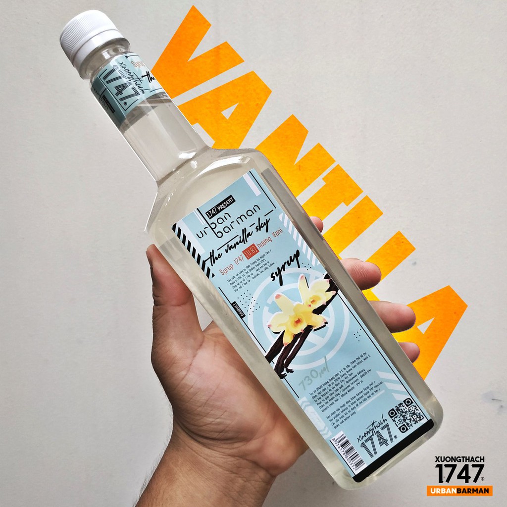 Urban Barman Syrup 1747 - Vanilla (Vani) Cao Cấp - 730ml