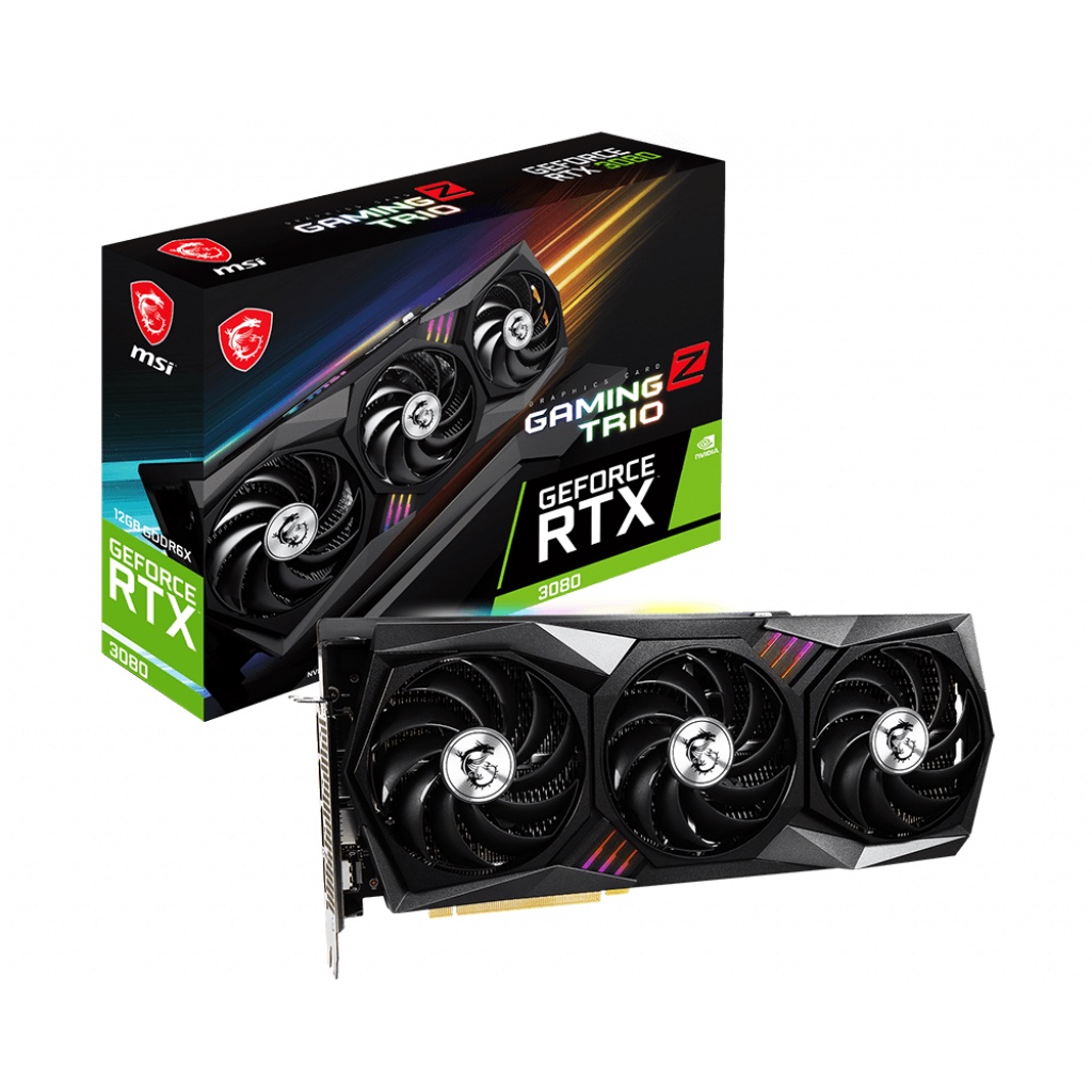 Card màn hình MSI  GeForce RTX 3080 GAMING Z TRIO 12G LHR - Hàng Chính Hãng