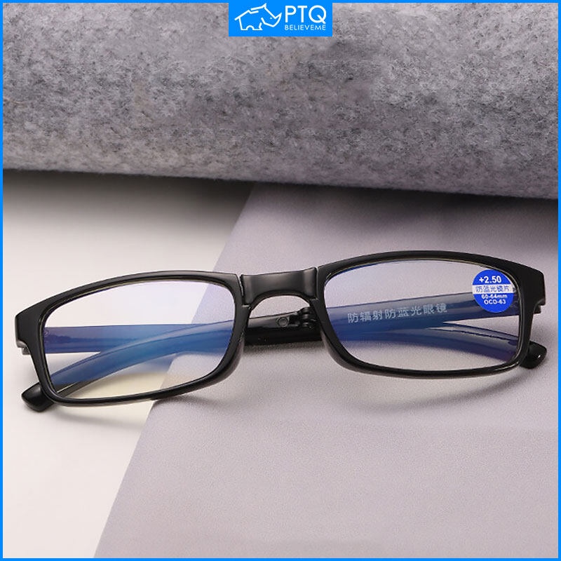 Kính Đọc Sách Gập Lại Được Chống Ánh Sáng Xanh Da Trời + 1.0 + 1.5 + 2.0 + 2.5 + 3.0 + 3.5 + 4.0 Thời Trang Unisex