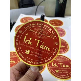In tem giấy cán bóng , bế theo yêu cầu