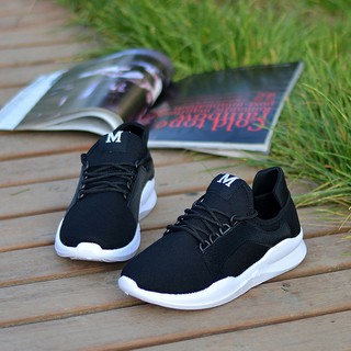 Giày sneakers nữ màu đen chữ M - MS5