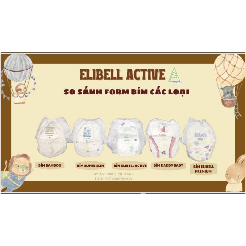 BỈM ELIBELL ACTIVE NỘI ĐỊA NGA SIÊU RẺ S48/M44/L40