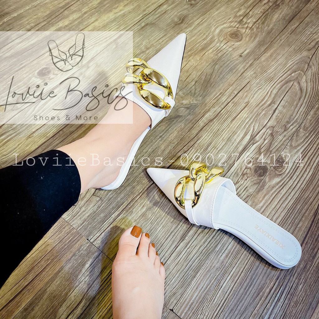 DÉP SỤC NỮ LOVIIE BASICS - LÊ SỤC XÍCH ĐỒNG MŨI NHỌN HÀNG CAO CẤP QUẢNG CHÂU D210378