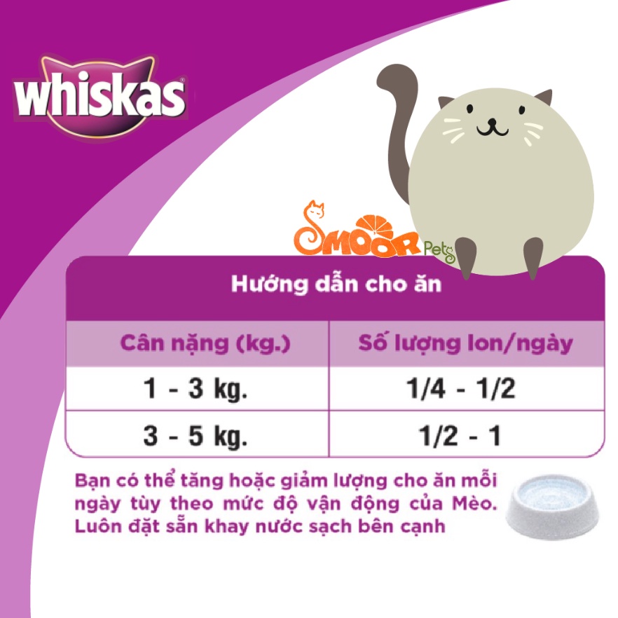 Pate Whiskas cho mèo lớn lon 400gr - Pate mèo Whiskas