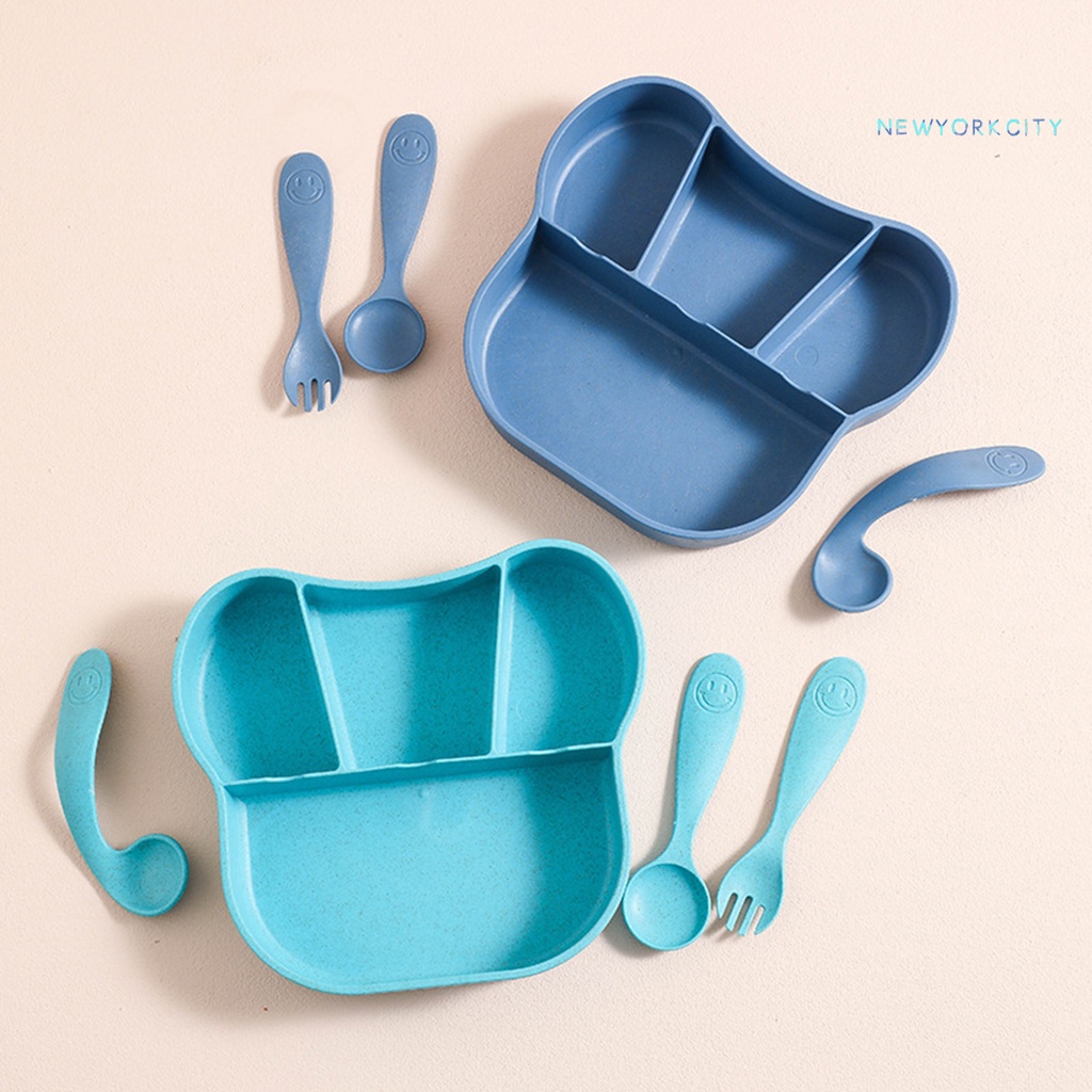 Bộ Bát Ăn + Muỗng Chất Liệu PP Không Chứa BPA An Toàn Cho Bé
