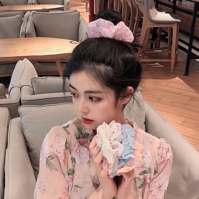 Dây buộc tóc hình quả cherry/ Bánh Donut dễ thương