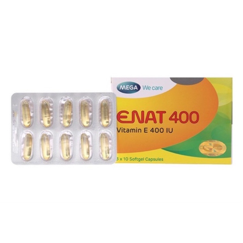 ENAT 400 - Hộp 30 viên  BỔ SUNG VITAMIN E - Giúp làm đẹp da - bổ sung vtm E 400mg ngăn ngừa lão hóa, tốt cho sinh lý
