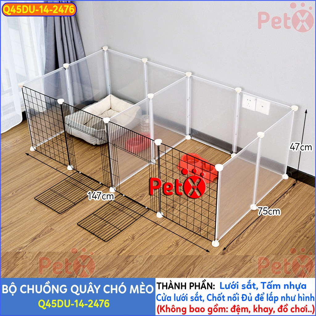 Quây chuồng chó mèo lắp ghép nuôi thú cưng sơn tĩnh điện giá rẻ-6