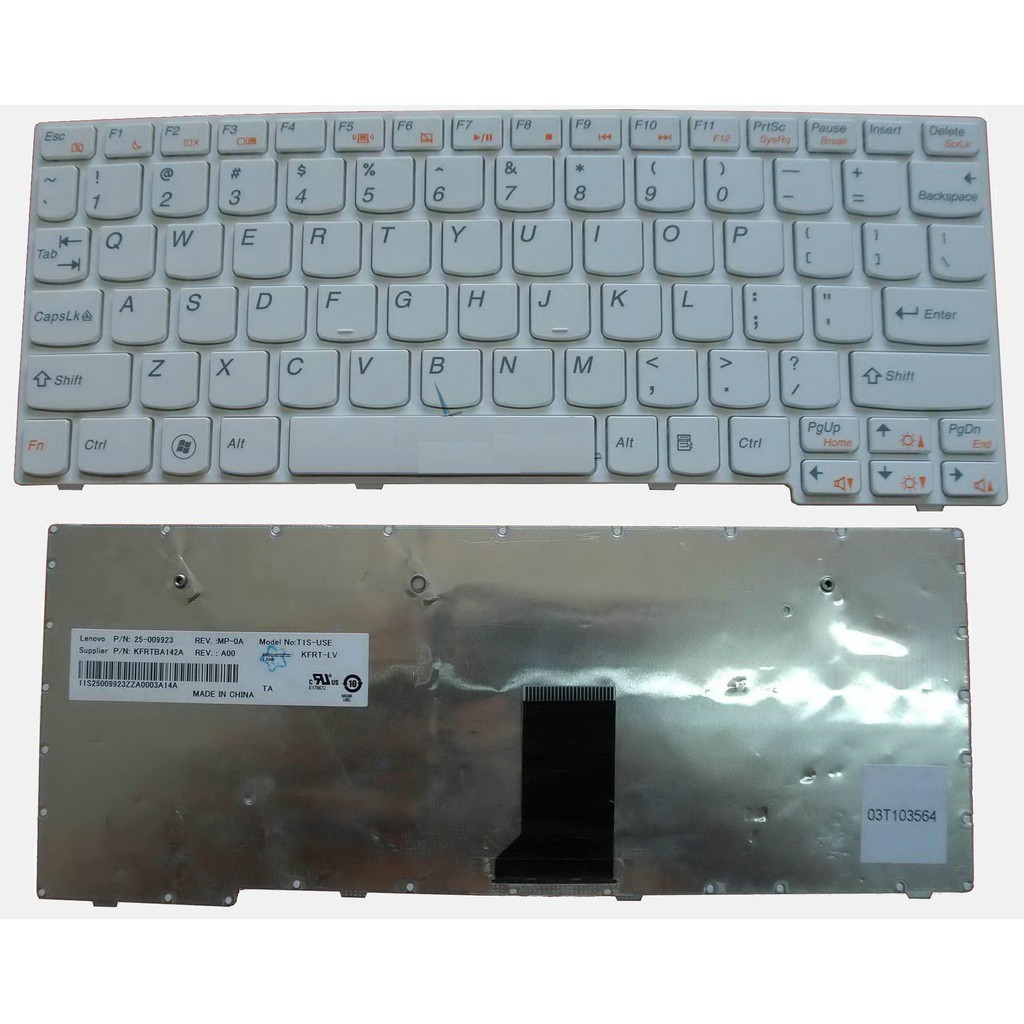 (KEYBOARD) BÀN PHÍM LAPTOP LENOVO S10-3S dùng cho Ideapad S10-3 S10-3S, S100 S110 (Đen, cáp thẳng)