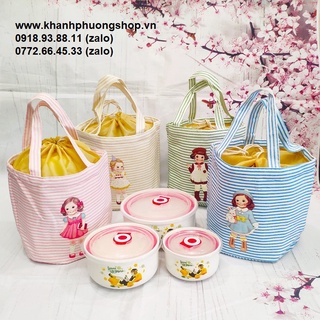 Bộ 3 hộp đựng cơm bằng sứ - bộ 3 hộp cơm bằng sứ