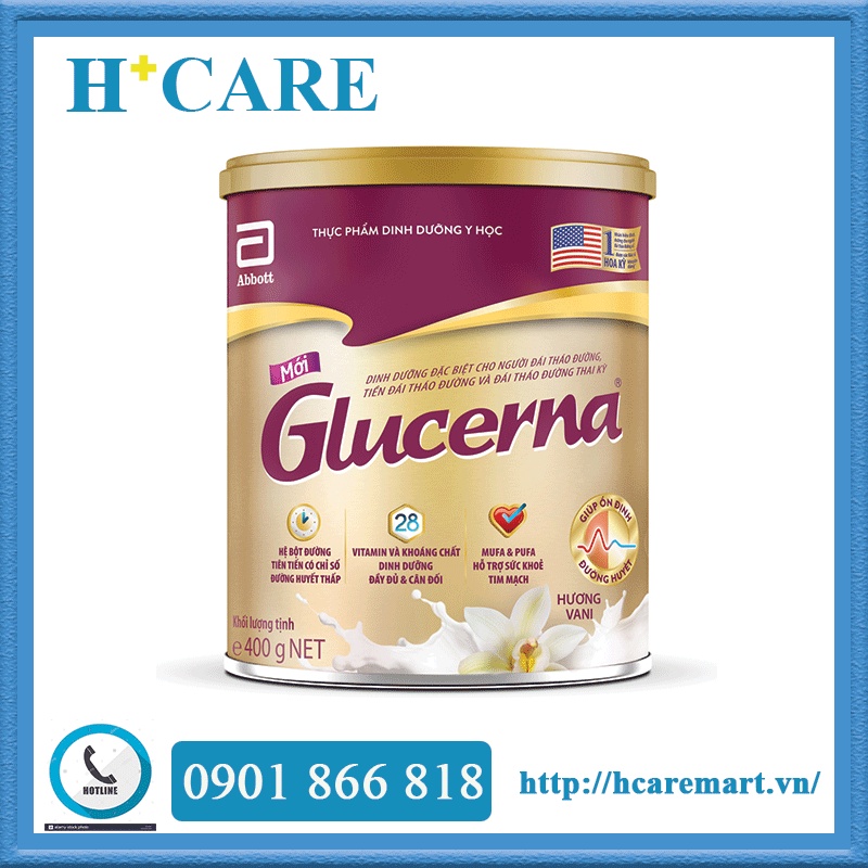 Sữa bột Abbott – Glucerna Hộp 400g giải pháp dinh dưỡng cho người bệnh tiểu đường