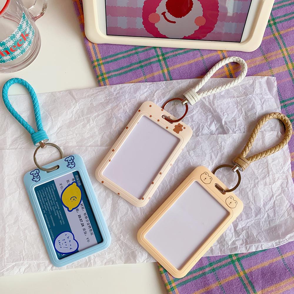 Ví Đựng Thẻ Kèm Móc Khóa Hình Gấu Dễ Thương