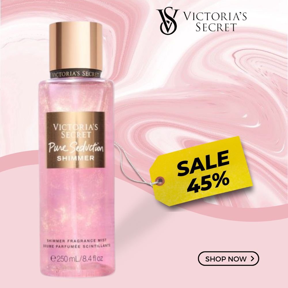 Xịt Thơm Toàn Thân Có Ánh Nhũ Victoria's Secret - Pure Seduction Shimmer Body Mist Chai 250ml