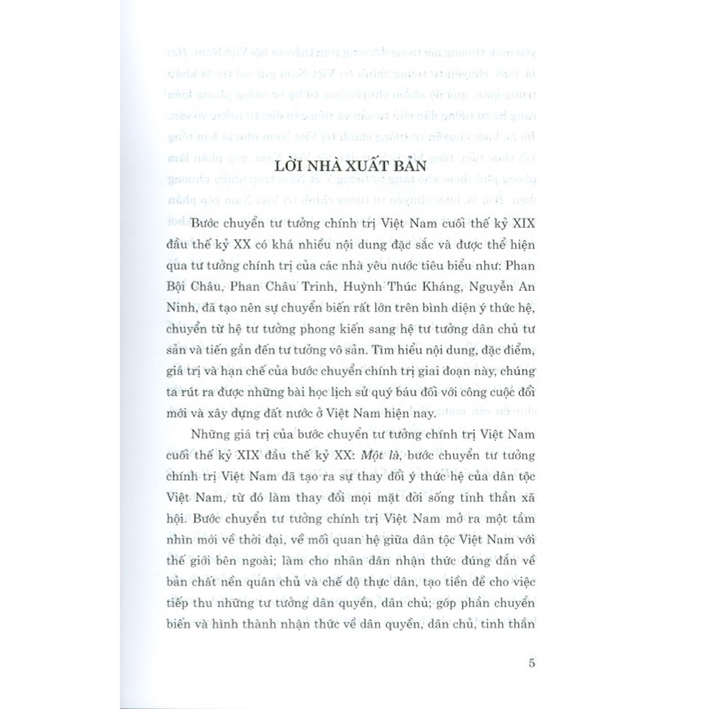 Sách - Bước Chuyển Tư Tưởng Chính Trị Việt Nam Cuối Thế Kỷ XIX Đầu Thế Kỷ XX - Giá Trị Và Bài Học Lịch Sử | BigBuy360 - bigbuy360.vn