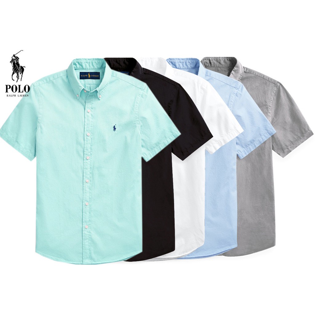 Áo Sơ Mi Tay Ngắn Màu Trơn Thoáng Khí Thời Trang Cho Nam