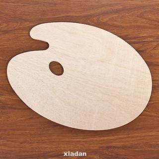 Khay Đựng Màu Vẽ Hình Bầu Dục Bằng Gỗ Có Lỗ