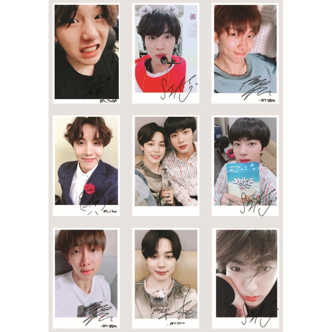 Lomo card ảnh BTS update Twitter 3 Full 54 ảnh Có chữ ký