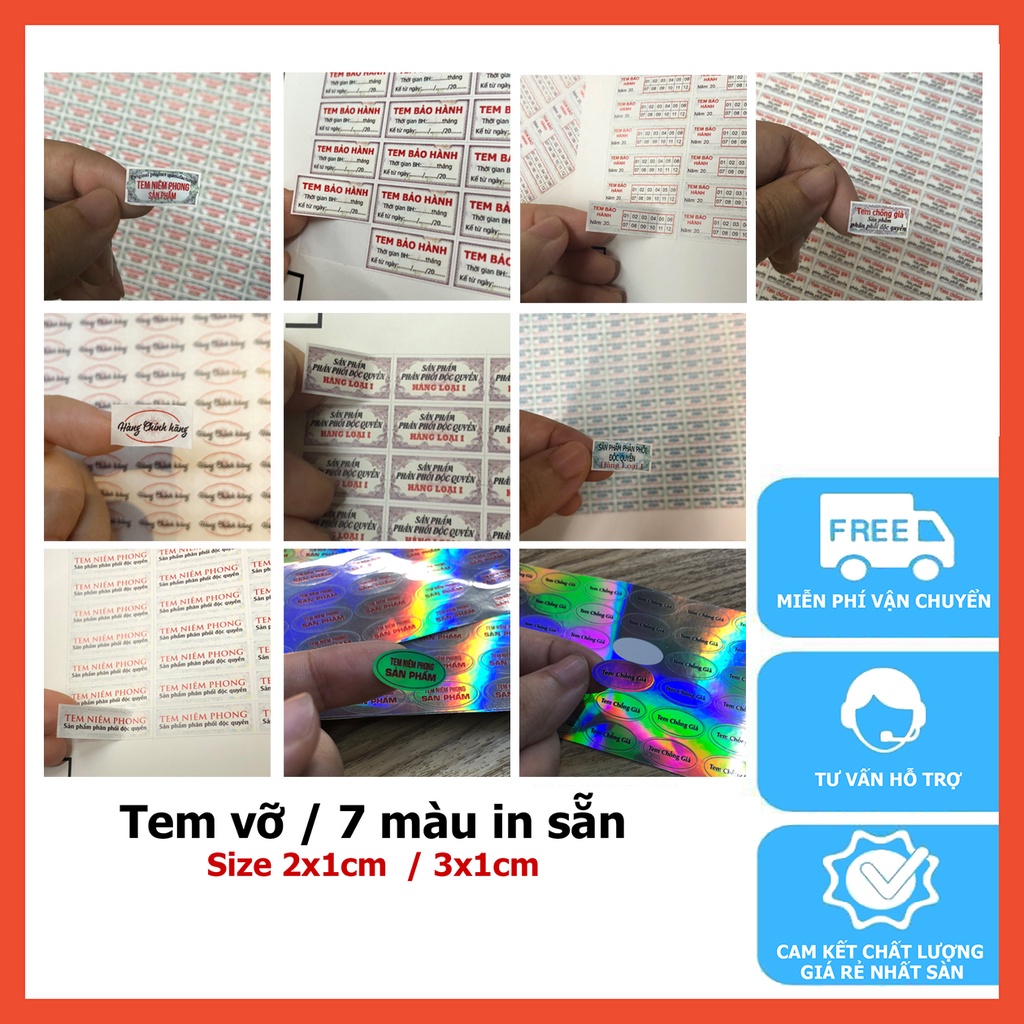 100c tem vỡ niêm phong sản phẩm