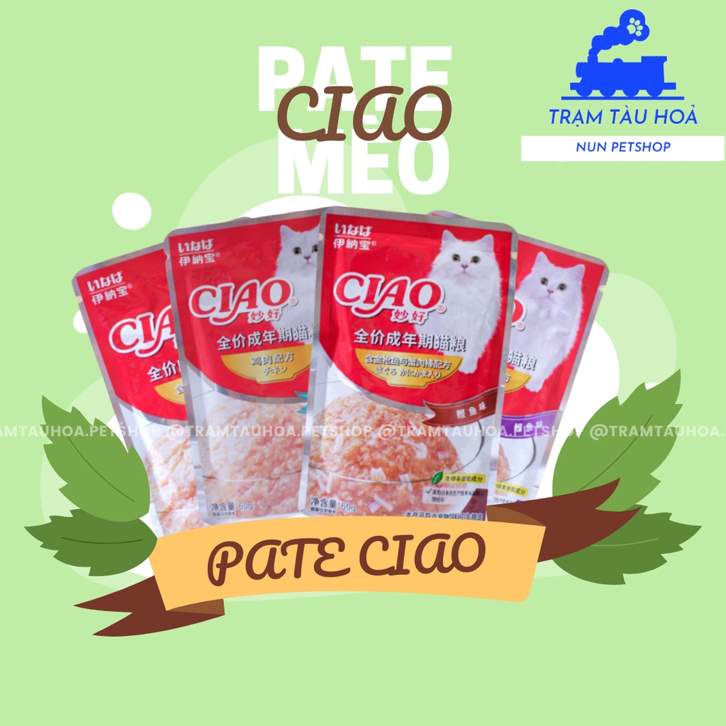 PATE CIAO - CÁ TƯƠI DINH DƯỠNG CHO MÈO - GÓI 60G
