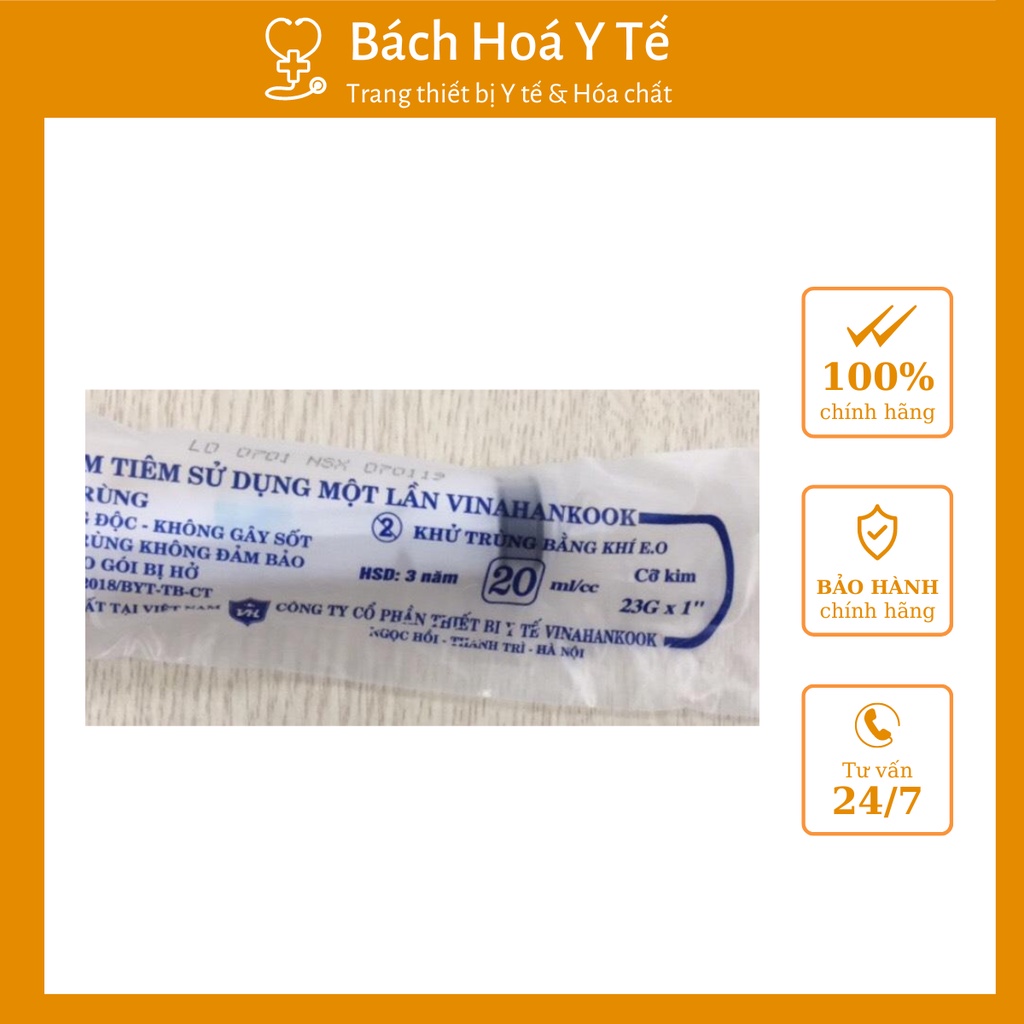 Bơm tiêm VIHANKOK , sử dụng môt lần