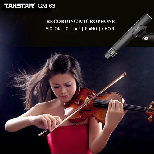 MICRO THU ÂM NHẠC CỤ TAKSTAR CM-63. Mic condenser CM63 nguồn 48v, hát karaoke