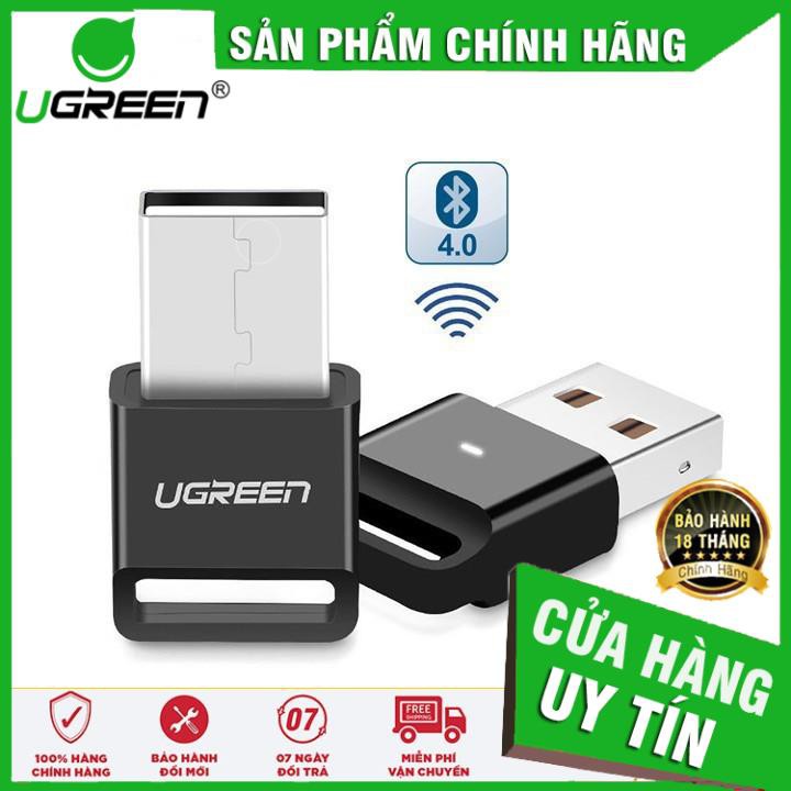 Thiết bị USB thu Bluetooth 4.0 dùng trên máy tính và laptop UGREEN US192 ✔HÀNG CHÍNH HÃNG ✔