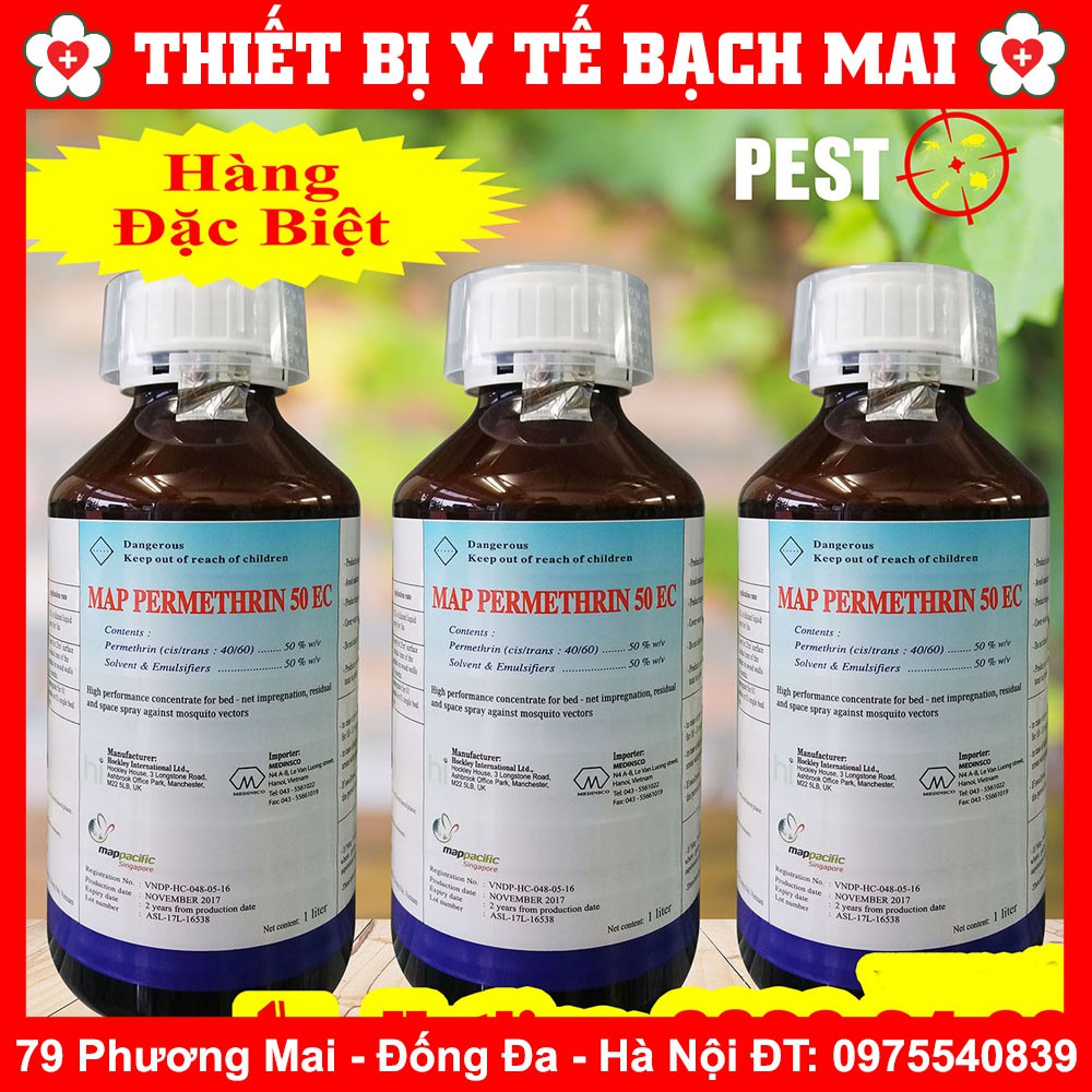 [Chính Hãng100%] Thuốc diệt muỗi PERMETHRIN 50EC nhập khẩu ANH QUỐC 1000ml