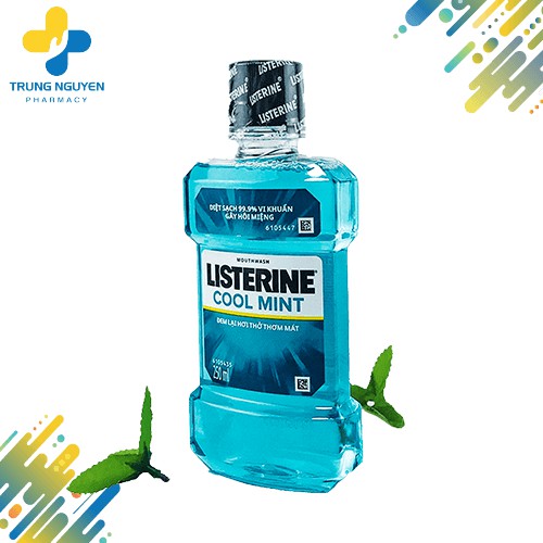 Nước súc miệng Listerine hương bạc hà (Chai 100ml - 250ml - 750ml)