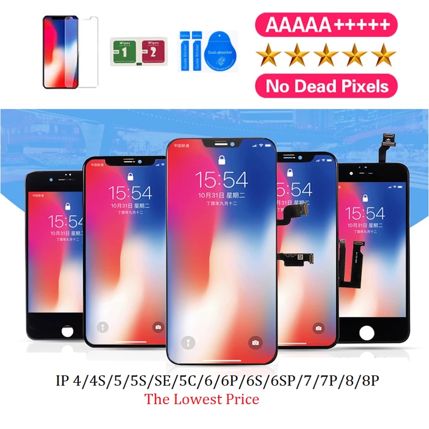 Màn Hình Cảm Ứng LCD Bằng Kính Thay Thế Chuyên Dụng Cho I Phone 4 4S 5 SE 5C 5S 6 6P 6S 6SP 7 7P 8 8P Plus