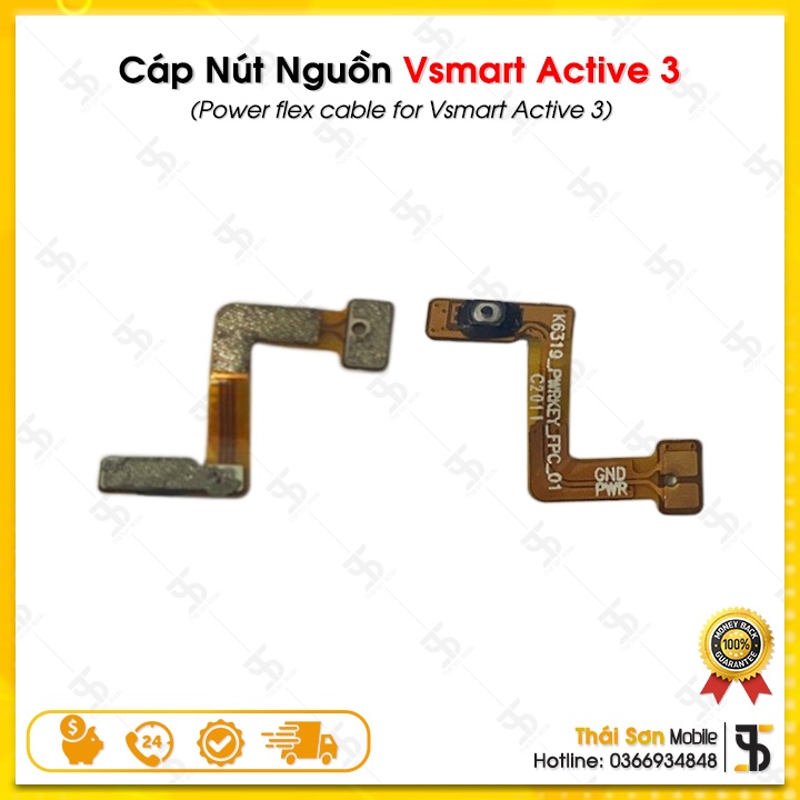 Cáp Nút Nguồn Vsmart Active 3 / V530A - Dây Cáp Nút Nguồn Điện Thoại Vsmart Zin Bóc Máy