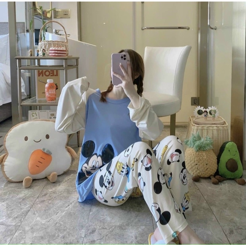 [Hàng Có Sẵn] ĐỒ BỘ THUN TAY DÀI IN HÌNH QUẢNG CHÂU