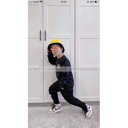 Mũ bucket - Nón tai bèo chữ thêu 2 mặt cho bé - THE HOUSE KIDS
