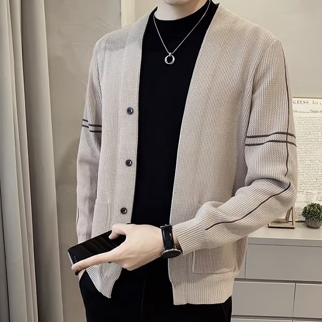 Áo Khoác Cardigan Nam Dệt Kim Thời Trang Xu Hướng Cho Simple fashion áo nam đẹp áo sơ mi nam dài tay Hàn Quốc thời trang nam khoác len bigsize