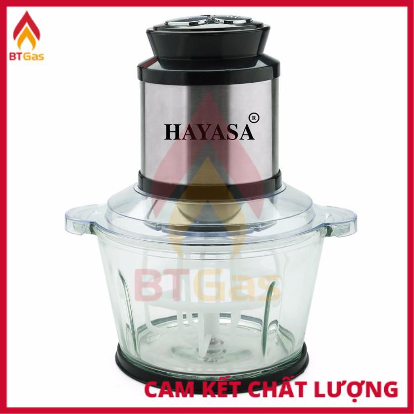 [Mã ELHA22 giảm 6% đơn 300K] Máy Xay Thịt Cối Thủy Tinh Dao Inox / Máy Xay Thịt Đa Năng / Hayasa HA-381