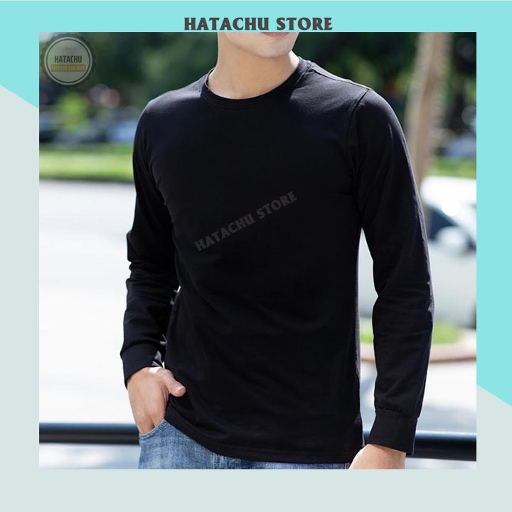 Áo thun áo phông nam thu đông dài tay không cổ, chất co giãn nhẹ | BigBuy360 - bigbuy360.vn