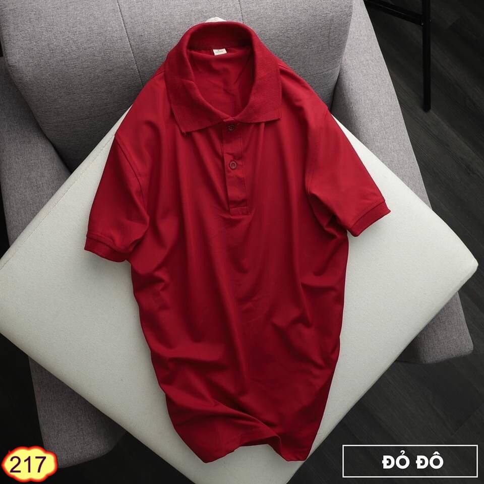 ÁO THUN NAM NỮ POLO CỔ TRỤ TAY NGẮN 217 CHẤT MÁT CO DÃN 4 CHIỀU CỰC ĐẸP | BigBuy360 - bigbuy360.vn