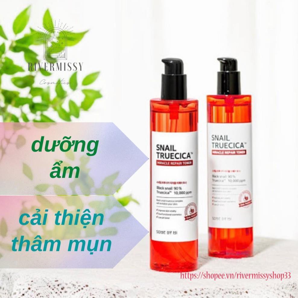 Nước Hoa Hồng Cân Bằng Da, Giúp Da Săn Chắc Chiết Xuất Ốc Sên Some By Mi Snail Truecica Miracle Repair Toner 135ml